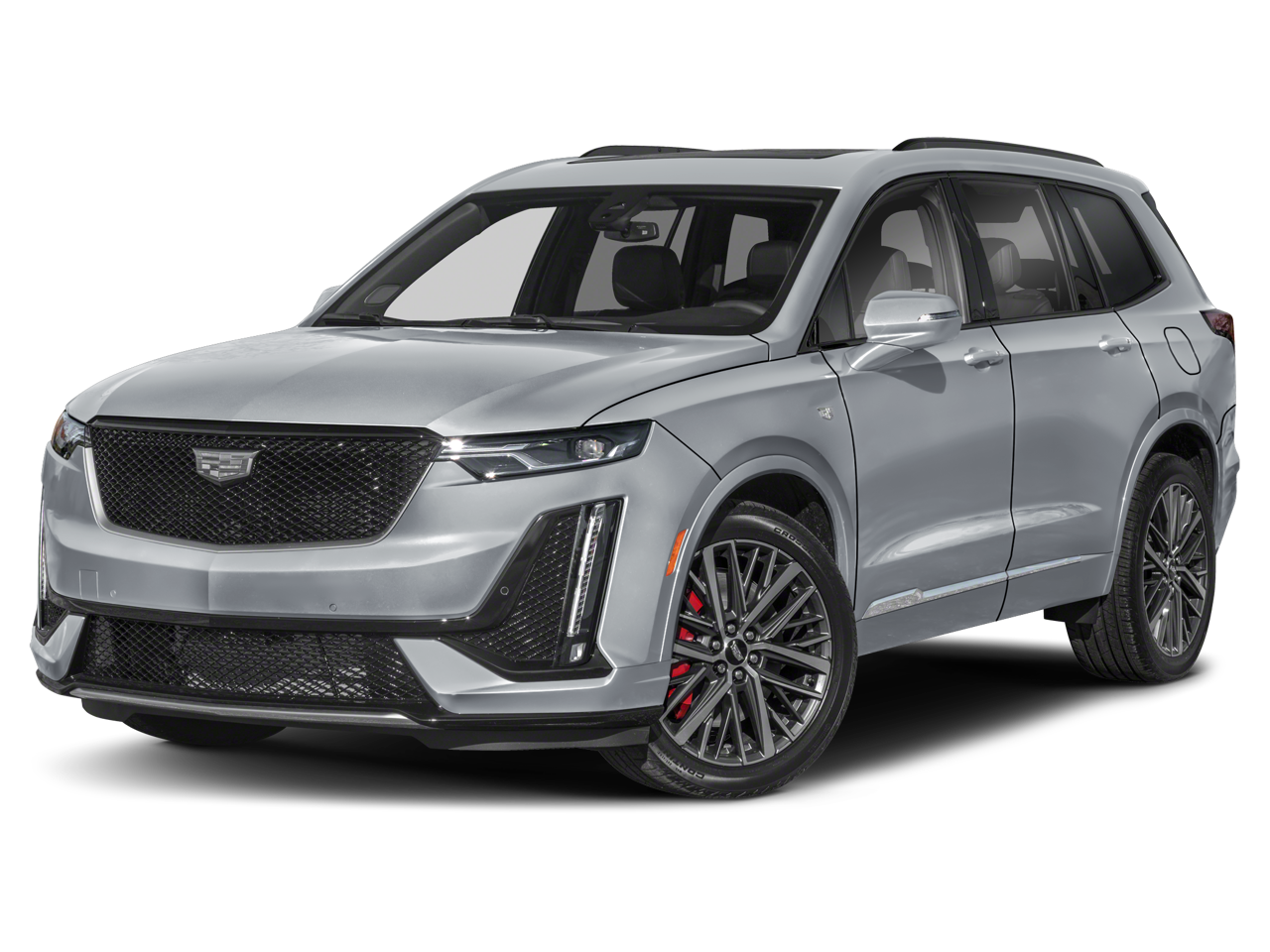 2023 Cadillac XT6 Sport in Stellar Black Metallic — front three-quarter view