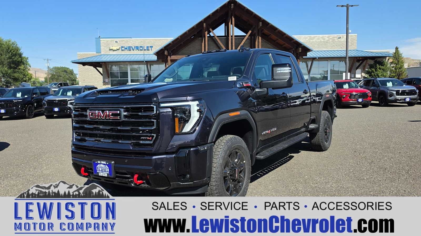 2026 GMC Sierra 3500 HD AT4 in Titanium Rush Metallic — front three-quarter view