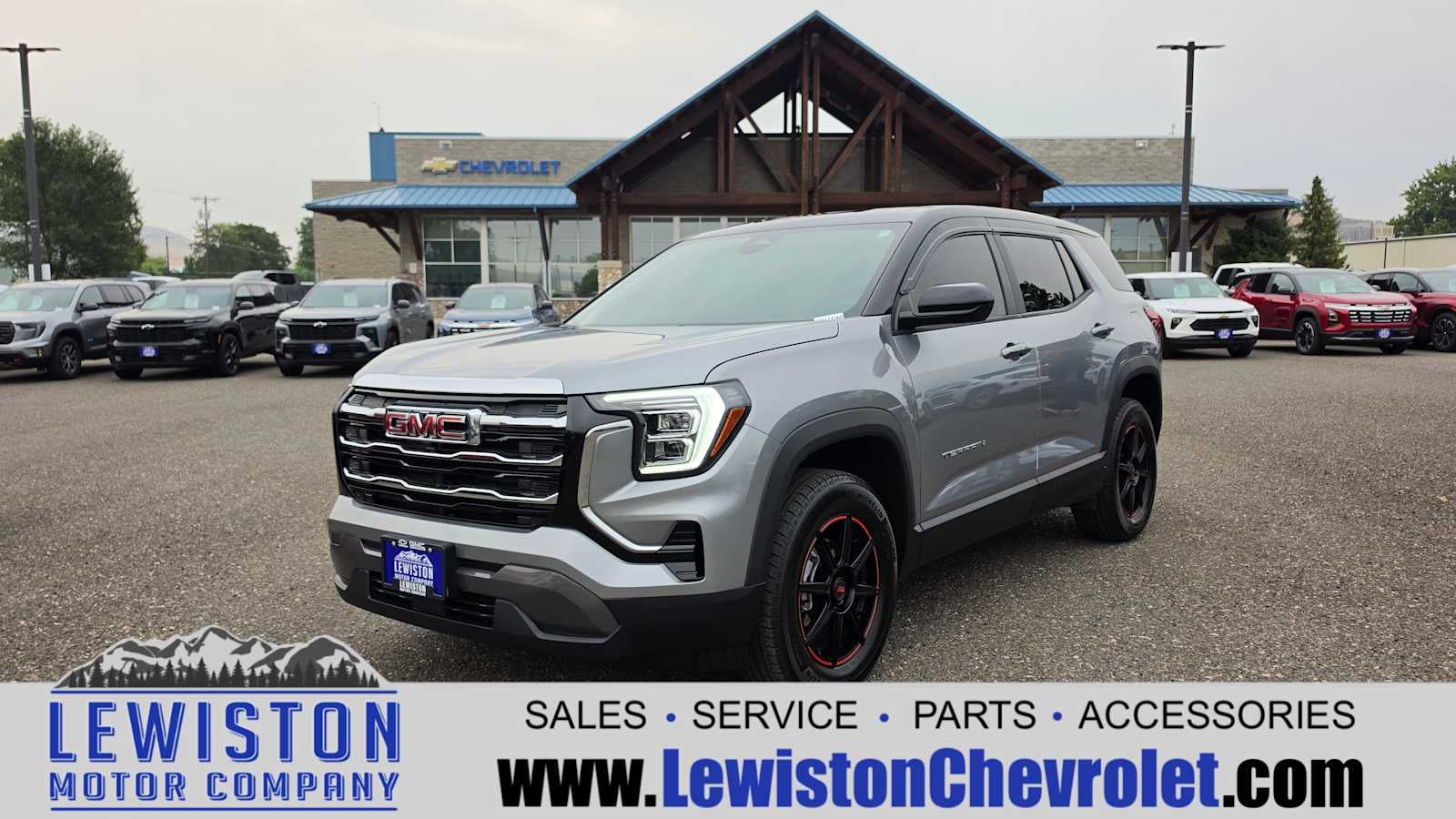 2026 GMC Terrain Elevation in Sterling Metallic — front three-quarter view