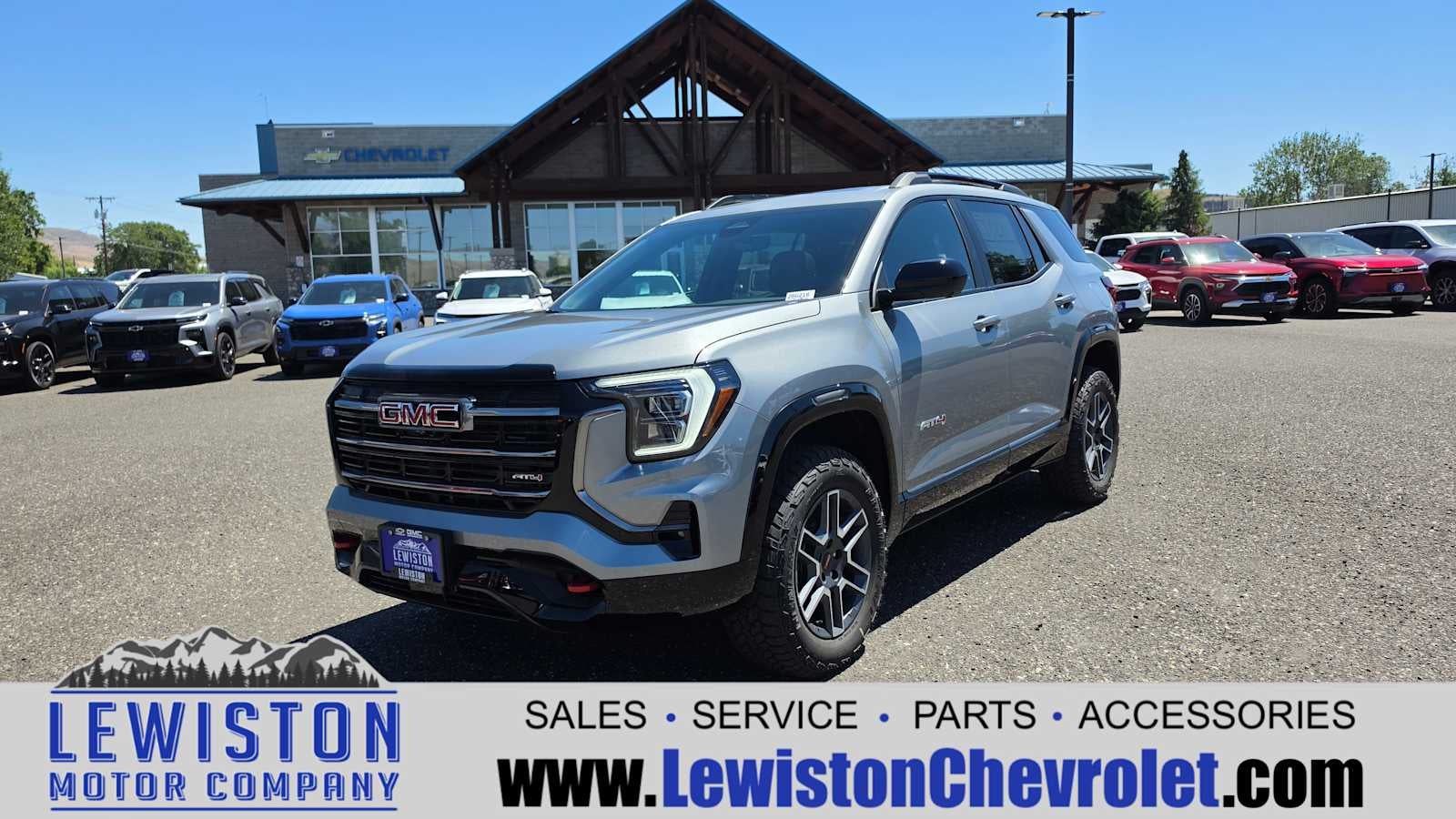 2026 GMC Terrain AT4 in Sterling Metallic — front three-quarter view