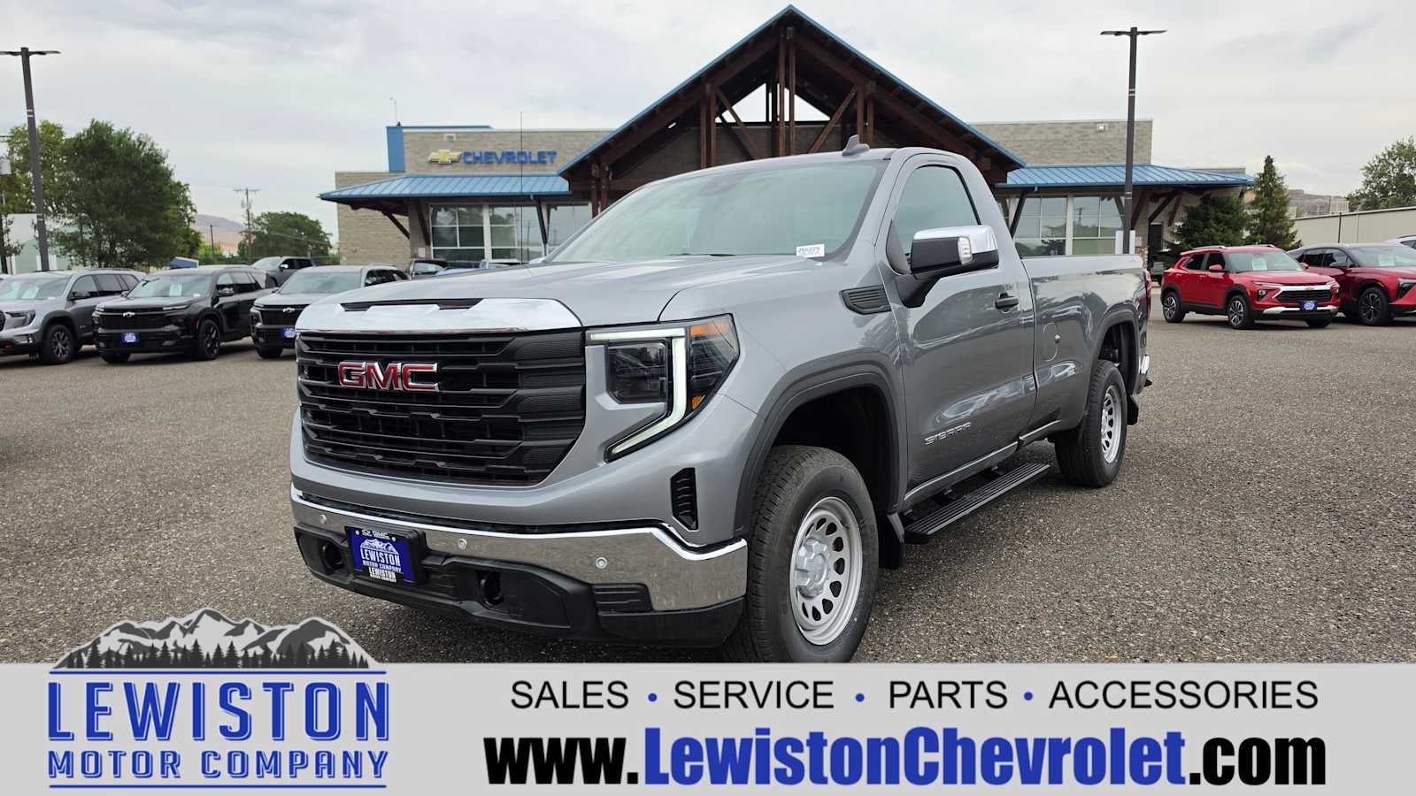 2026 GMC Sierra 1500 Pro in Sterling Metallic — front three-quarter view
